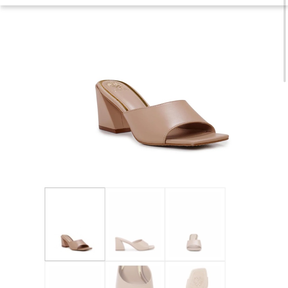 Vince Camuto Tan Mules with Sleek Design